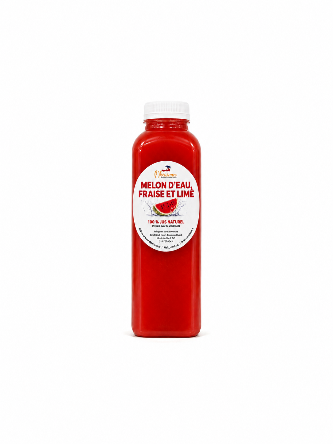 Jus Melon d’eau, Fraise et Lime – Obéissance