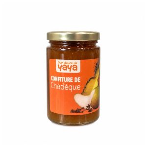 Pot de confiture de chadèque Pur délice de yaya à étiquette orange
